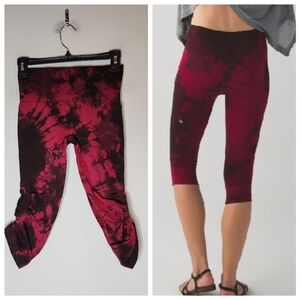 Lululemon In The Flow Crop II Seamless Leggings Wine Berry Bordeaux Drama Size 4